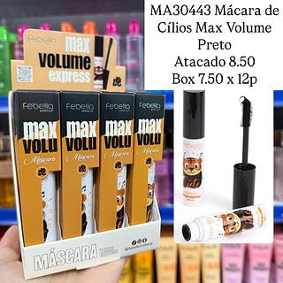 Máscara de Cílios Max Volume Preto Febella