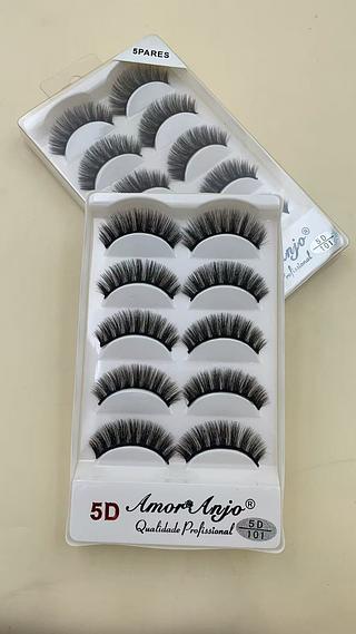 Cílios postiços 5D 5 Pares Amor Anjo