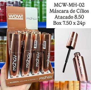 Máscara de Cílios Alonga Volume e Define WOW Mahav