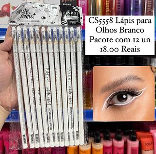 Lápis Branco Para Olhos Pacote com 12 Pink 21
