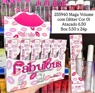 Lip Gloss Fabulous Mega Volume com Glitter Cor 1 Soul