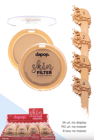 Pó Compacto Skin Filter Cores Médias Dapop