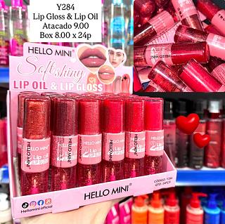 Lip Gloss 2 em 1 Hello Mini