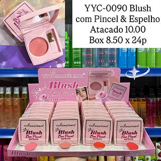 Blush com Espelho e Pincél Yoyo Maquiamor