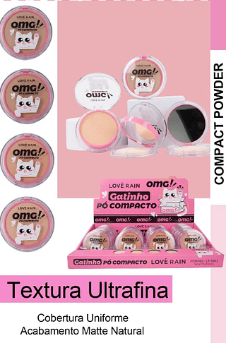 Pó Compacto Gatinho Lové Rain