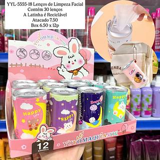 Lenços de Limpeza Facial com Chaveiro Yoyo Maquiamor