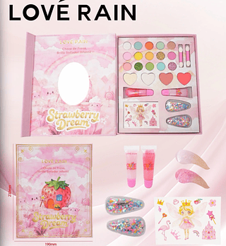 Kit de Maquiagem Strawberry Lové Rain