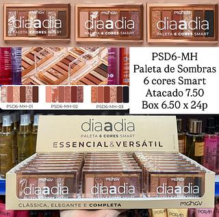 Paleta de Sombras 6 Cores Smart Dia a Dia Mahav