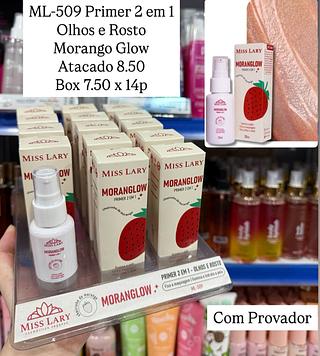 Primer 2 em 1 Olhos e rosto Morango Glow Miss Lary