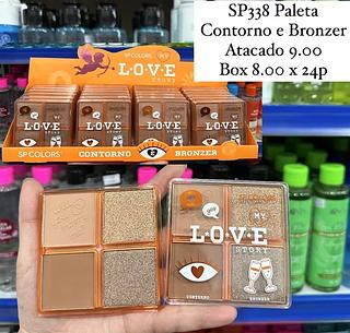 Paleta Contorno e Bronzer Love Story Sp Colors