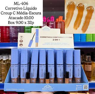 Corretivo Líquido Grupo C Média-Escura Miss Lary