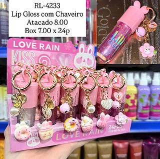 Lip Gloss com Chaveiro Lové Rain