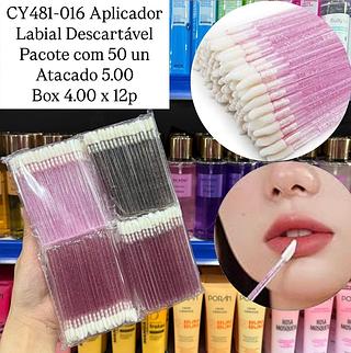 Aplicador Labial Descartável Pacote com 50 Peças