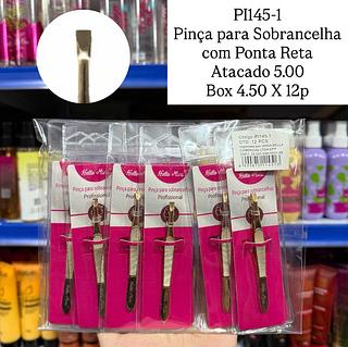 Pinça para Sobrancelha Ponta Reta Hello Mini