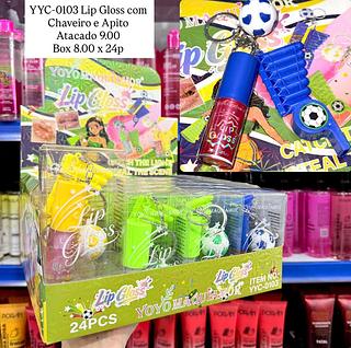 Lip Gloss com Chaveiro e Apito Yoyo Maquiamor