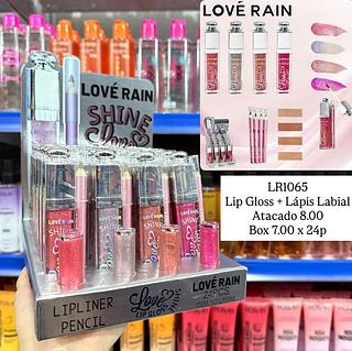 Lip Gloss + Lápis Labial Lové Rain Lové Rain