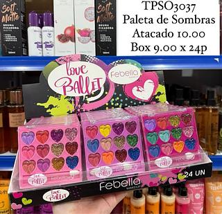 Paleta de Sombras e Glitter Love Ballet Febella