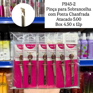 Pinça para Sobrancelhas ponta Chanfrada Hello Mini