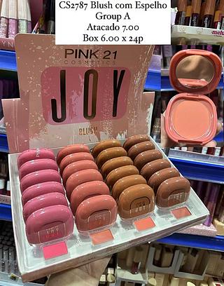 Blush com Espelho Joy Grupo A Pink 21