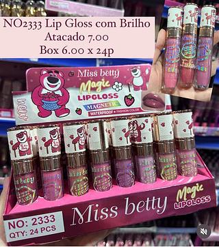 Lip Gloss com Brilho Ursinho Lotso Miss Betty