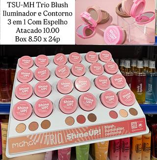 Trio Blush Iluminador e Contorno 3 em 1 Mahav (somente avulso)
