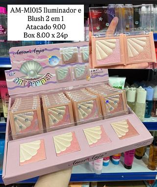 Iluminador e Blush Art Powder 2 em 1 Amor Anjo (somente peças)