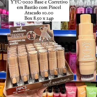 Base e Corretivo em Bastão com Pincel Yoyo Maquiamor