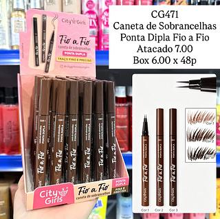 Caneta de Sobrancelhas Ponta Dupla Fio a Fio City Girls