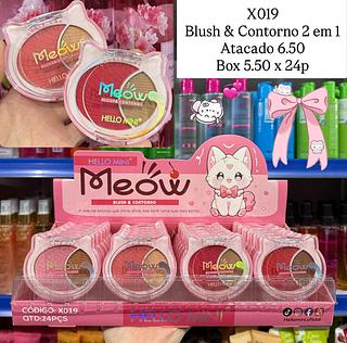 Blush e Contorno 2 em 1 Meon Hello Mini