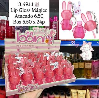 Lip Gloss Bani Coelhinho com Chaveiro Vivai