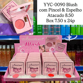 Blush com Espelho e Pincél Yoyo Maquiamor