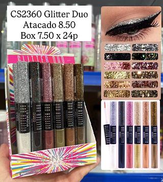 Delineador Colorido e Delineador com Glitter 2 em 1 Pink 21