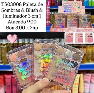 Paleta de Sombras & Blush & Iluminador 3 em 1 Toque Special