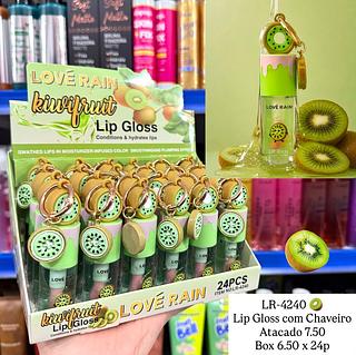 Lip Gloss Kiwi com Chaveiro Lové Rain