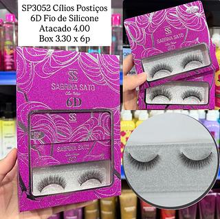 Cílios Postiços 6D Fio de Silicone Sabrina Sato