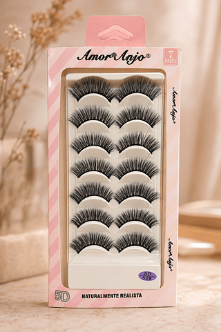 Cílios Postiços 5D 7 Pares Amor Anjo
