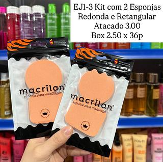 Duo Esponja Para Maquiagem Macrilan