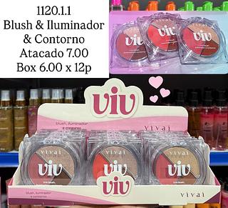 Blush & Iluminador & Contorno Viv Vivai