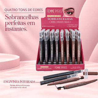 Lápis para Sobrancelhas com Escova Femme Paris