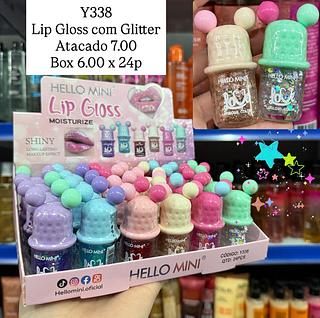 Lip Gloss com Glitter Hello Mini
