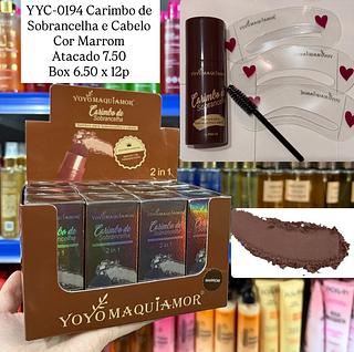 Carimbo de Sobrancelha e Cabelo Cor Marrom Yoyo Maquiamor