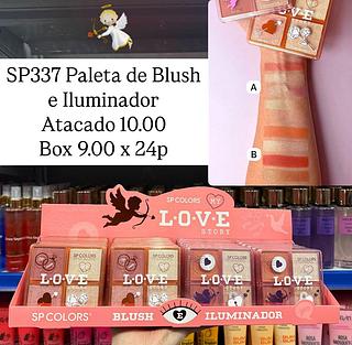 Paleta de Blush e Iluminador Love Story Sp Colors