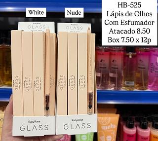 Lápis de Olhos Branco e Bege com Esfumador Ruby Rose