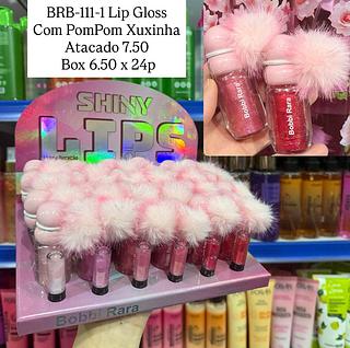 Lip Gloss com Pompom Xuxinha Bobbi Rara