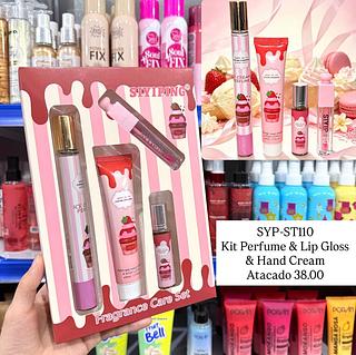 Kit Perfume + Heand Cream + Lip Gloss Siyiping