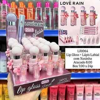 Lip Gloss + Lápis Labial com Xuxinha Lové Rain
