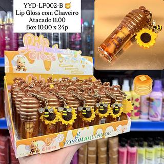 Lip Gloss com Chaveiro Honey Mel Yoyo Maquiamor