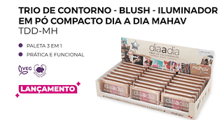 Trio de Contorno & Blush & Iluminador em Pó Dia a Dia