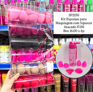 Kit Esponja para Maquiagem com Squeeze Sabrina Sato