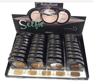 Pó Compacto Selfie Grupo 4 Ruby Rose (somente peças)